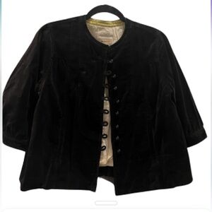 COPY - Black velvet Victorian style cropped jacket